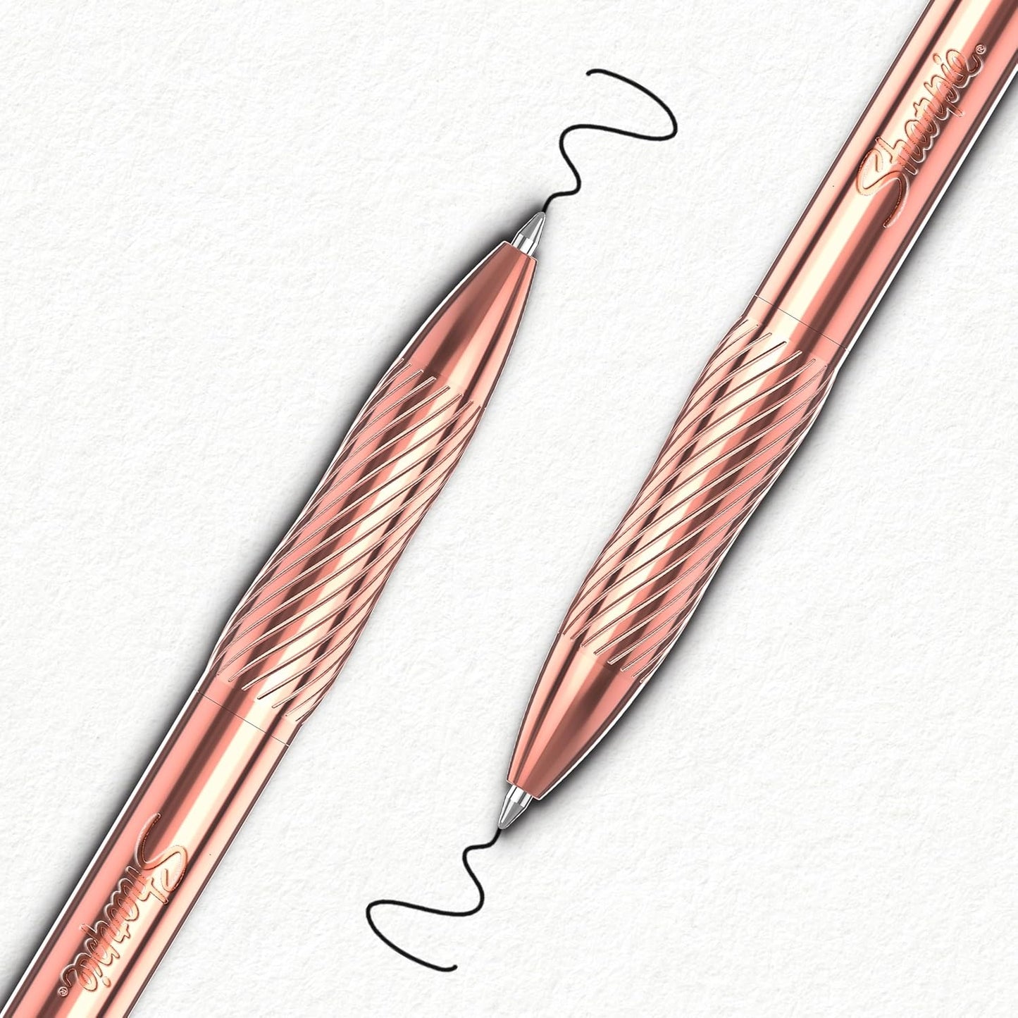 Sharpie S-Gel Pens, Copper Metal Body, Medium Point (0.7mm), Black Gel Ink, Includes 2 Pens and 2 Additional Ink Refills