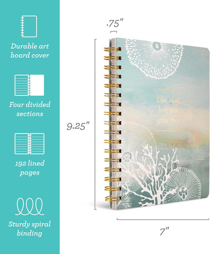 Compendium Spiral Notebook – Expect the Best Things to Happen Today – A Designer Spiral Notebook with 192 Lined Pages, College Ruled, 7.0" W x 9.25" H