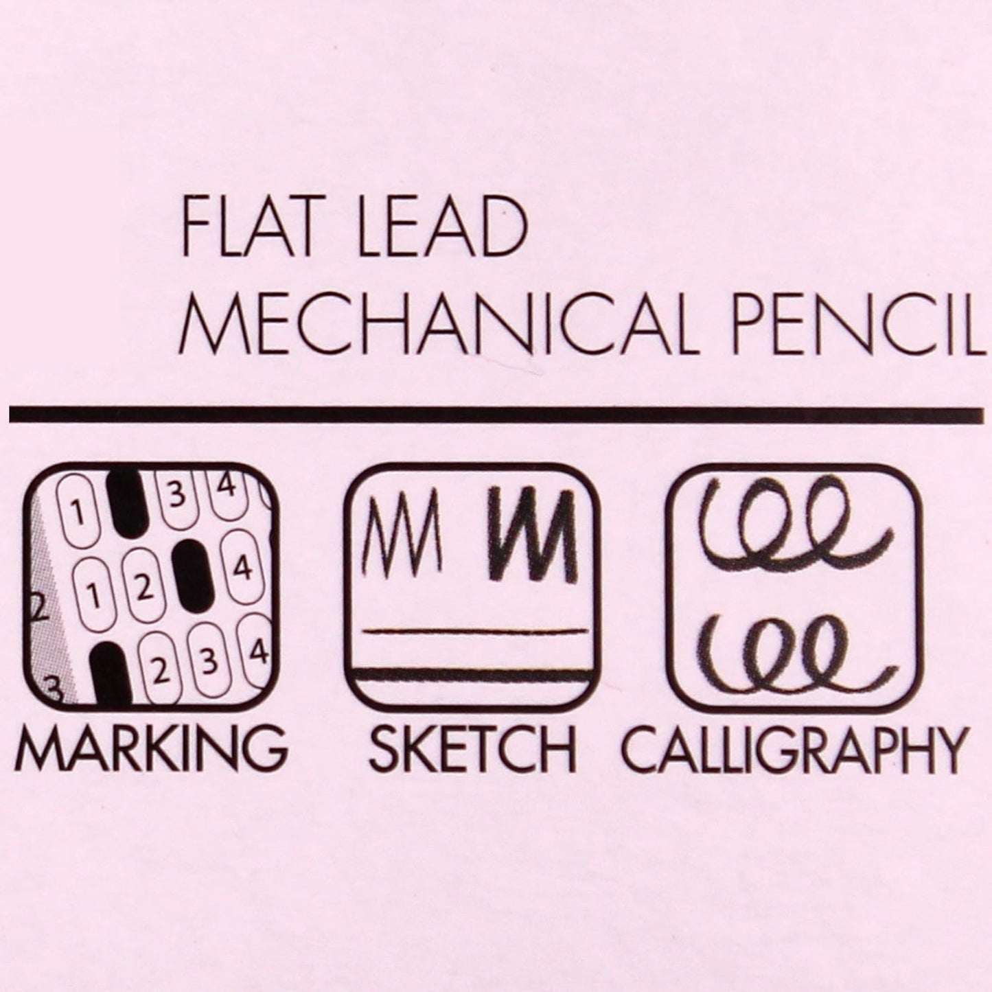 Morning Glory Flat Lead 1.8 mm Holder Pen Mechanical Pencil for Draft Drawing, Art Sketching/Calligraphy/Marking (1.8 mm 2B Lead 6 Tube-36 Leads) Graphite Lead Refill