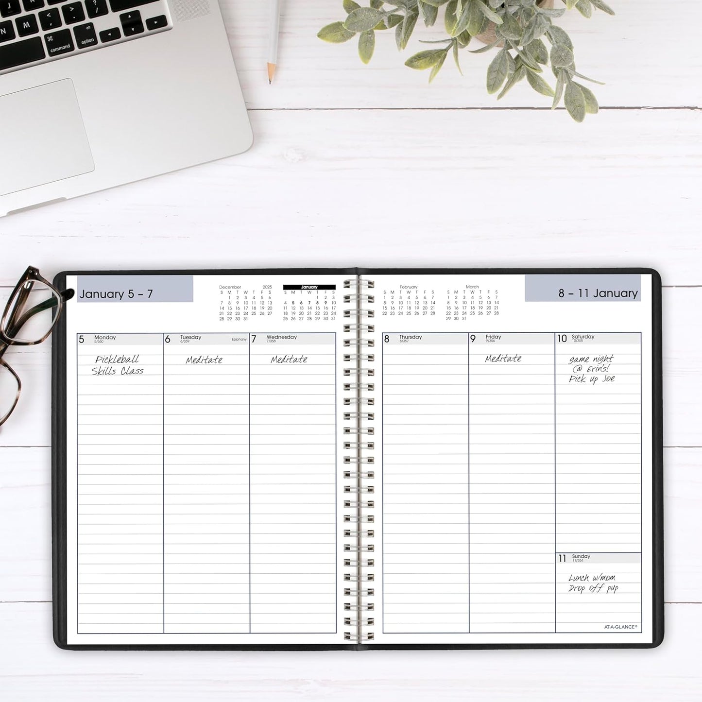 AT-A-GLANCE 2026 Appointment Book Planner, Weekly, 5" x 8", Small, DayMinder, Black (G2000026)