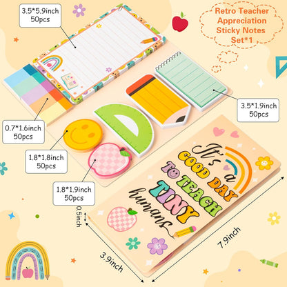 B1ykin Cute Sticky Notes Set - Stay Alive Skeleton Shaped Self-Stick Notes Pad, 550 Sheets Writing Memo Pages Sticky Notepad for Teacher Appreciation Gifts, School Office Supplies (Funny Skeleton) - Colors B