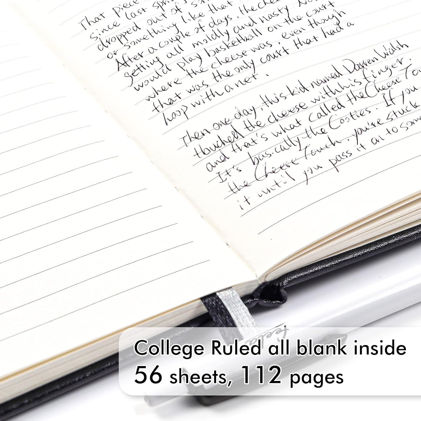 feela 3 Pack Pocket Notebook Journals with 3 Black Pens, A6 Mini Cute Small Journal Notebook Bulk Hardcover College Ruled Notepad with Pen Holder for Office School Supplies, 3.5”x 5.5”, Gray