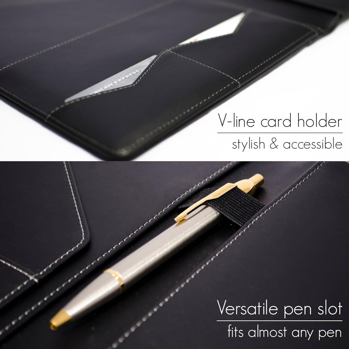 STYLIO Padfolio Folder with Removable Clipboard | Portfolio Organizer | Binder with Storage for Notebook, Notepad | Nursing Clipboard Folio, CNA Accessories for Work | Vegan Leather