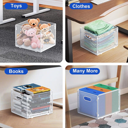 samstar 2 Pack Hanging File Organizer, Mesh File Folder Box Filing Box File Cabinet Organizer Storage Boxes, Letter Size