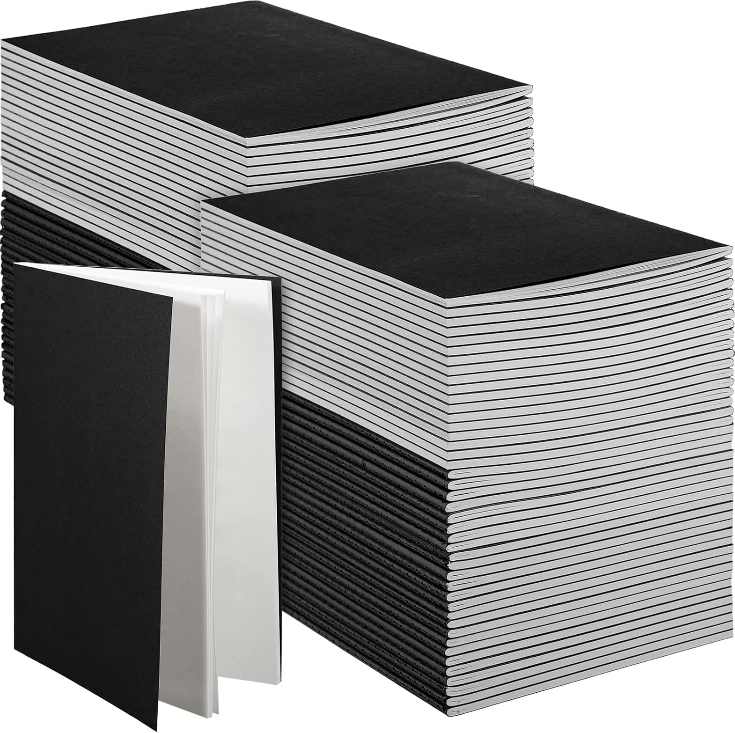 Mimorou 100 Pcs Journals Notebooks Bulk - Kraft Softcover A5 Small Notebooks 5.5 Inch x 8.3 Inch Notepads with 60 Page 30 Sheet for Writing Sketch Travel Office Supplies(Navy Blue,Lined)