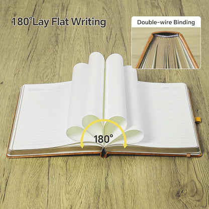 Journal Notebook for Women/Men, Daily for Classic Lined Writing,360 Pages Leather Hardcover with Vintage Sun & Moon Design, SeaGreen, A5 (14.5 x 21 cm)