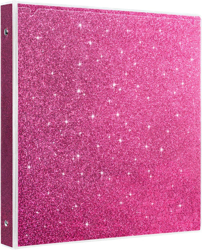 EYROZILL 3 Ring Binders 1 Inch Round Rings Binder Gold Binder Holds 8.5" x 11" Letter Size 300 Sheets, Waterproof, Gold