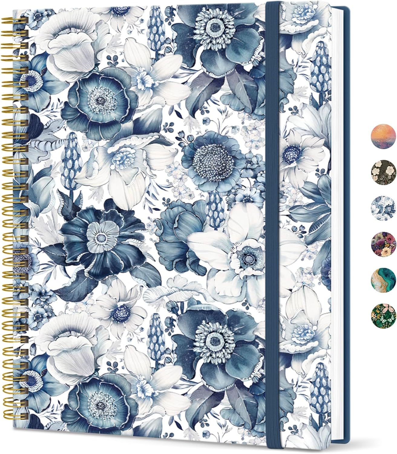 Taja Large Spiral Lined Journal for Women, 8.5" x 11" Notebooks for Work Collge Ruled, A4 Aesthetic Cute Journaling Notebooks for Writing, Plastic Cover, Celestial