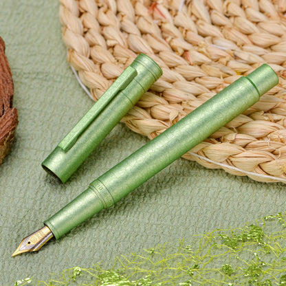 Hongdian Matte Black Forest Rollerball Pen with Schmidt Black Ink Refill, Classic Design with Metal Case for Business Signature