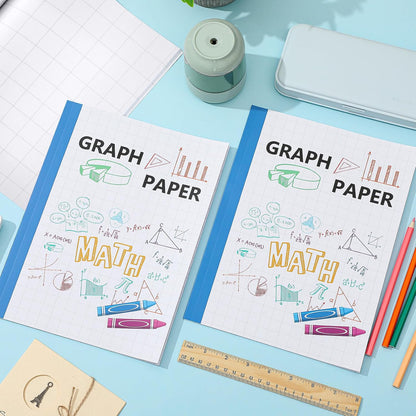 Ctosree 3 Pcs Graph Paper for Kids 1/2 Inch Squares Math Graph Paper Composition Notebook 8.5 x 11 Inches Quad Ruled Grid Notebook for Kids School Supplies