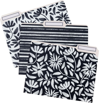 Steel Mill & Co Cute File Folders, Set of 9, Document Organizer for Filing Cabinet, Decorative Letter Size Files, Wanderlust