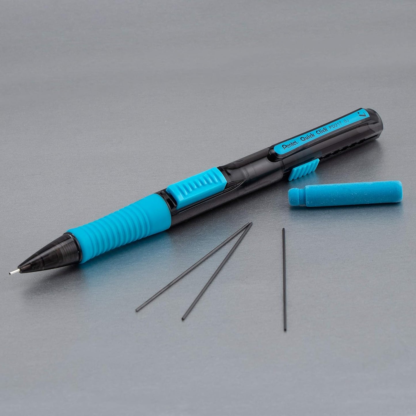Pentel Quick Click Pop Mechanical Pencil, (0.7mm), Medium, 2 Eraser Refills, Pack of 4 (PD217ALEBP4)