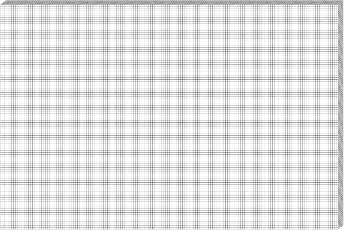 Fuyoooo 25 Sheet Graph Paper Pad 24" x 36" Large Graph 1" and 1/4" Ruled Grid Paper for Engineer Architect Designer Mathematician Draftsmen Sketch House Commercial Building Plan Drafting(White)