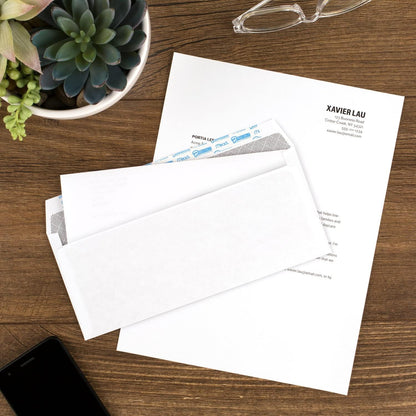 Mead #10 Security Business Envelopes Letter Size 4-1/8" x 9-1/2" – Peel and Seal, Privacy Lined, No-Window, Press-It Seal-It Self-Adhesive for Home & Office Mailing, 45 Count (75026)