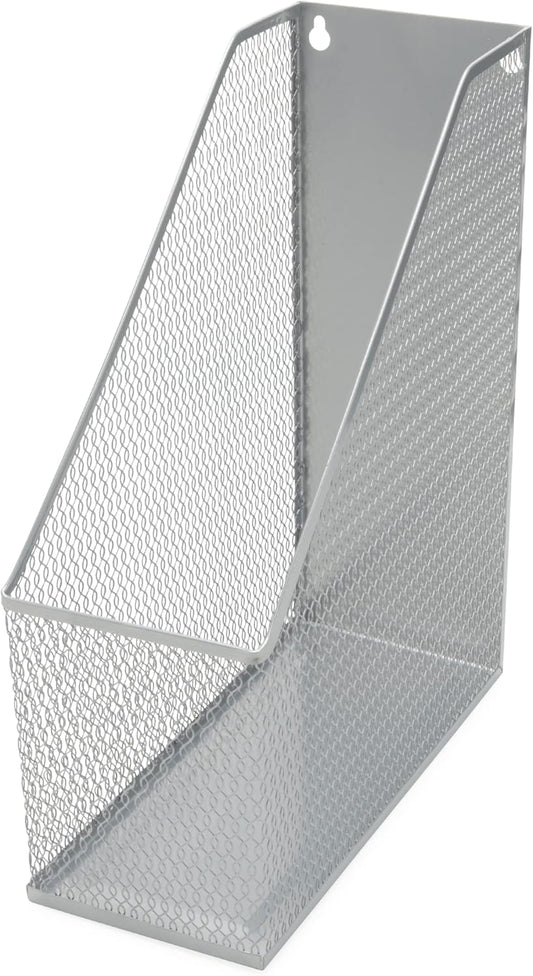 YBM HOME Mesh Steel Deluxe Magazine Rack, Extra Wide Magazine File Holder (1, Black)