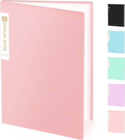 Sooez Binder with Plastic Sleeves 18-Pocket, Displays 36 Pages, 8.5x11 Presentation Folders with Clear Sheet Protectors, Art Portfolio Binder for Certificate & Office Project, Document Organizer
