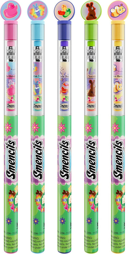 Spring Smencils - HB #2 Scented Pencils, 5 Count, Gifts for Kids, School Supplies, Classroom Rewards, Easter basket stuffers