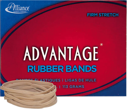 Alliance Rubber 26649 Advantage Rubber Bands Size #64, 1/4 lb Box Contains Approx. 80 Bands (3 1/2" x 1/4", Natural Crepe) Beige