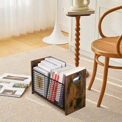 YINMIT Magazine Holder, Magazine Rack Floor, Magazine Storage Basket, File Holder Organizer, Folder Organizer for Magazines, Books, Newspapers, Tablets (Medium)