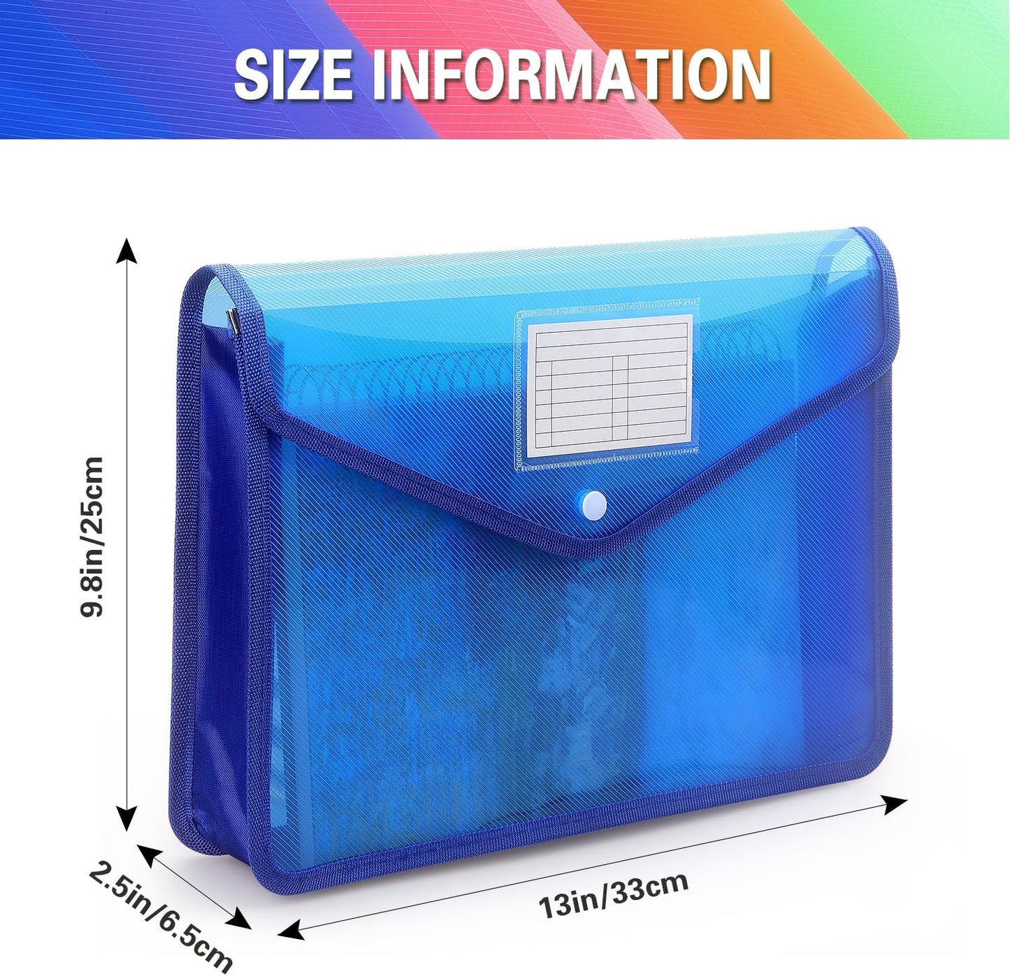 Plastic Expanding File Folder, Transparent envelopes with Snap Closure, No Dividers, Large Capacity, Fit Letter/A4 Size (Pink)