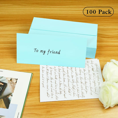 50 Pack #10 Business Envelopes, Sage Green Standard Envelopes Self Seal, Letter Size Mailing Envelopes for Checks Letters Invoices Statements Birthday Graduation Wedding, 4 1/8 x 9 1/2 Inch