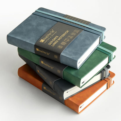 &And Per Se Lined Journal Notebook, 160 Pages, A5 5.7 x 8 inches College Ruled Thick Paper Notebook Journals for Writing, Hardcover Notebooks for Women Men Office School (1 Pack, Green) - Colors A