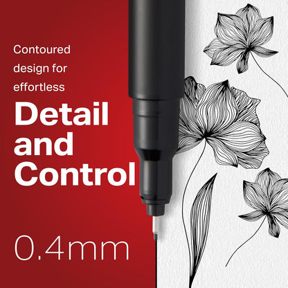 Sharpie Felt Tip Pens, Fine Point (0.4mm), Red, 12 Count