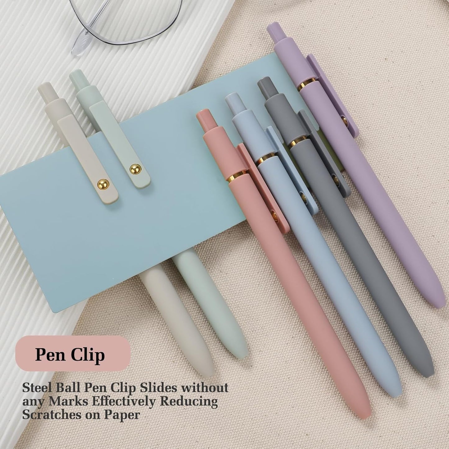 10 Pieces Gel Ink Pen Refills Replaceable Ballpoint Black Ink Pen Refills Extra Fine Point 0.5mm Smooth Writing for Office School Supplies (Black Ink)