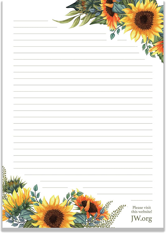 JW Letter Writing A4 Pad Stationery Paper Lined Gift Notepad Writing Sheets (Pink Rose)