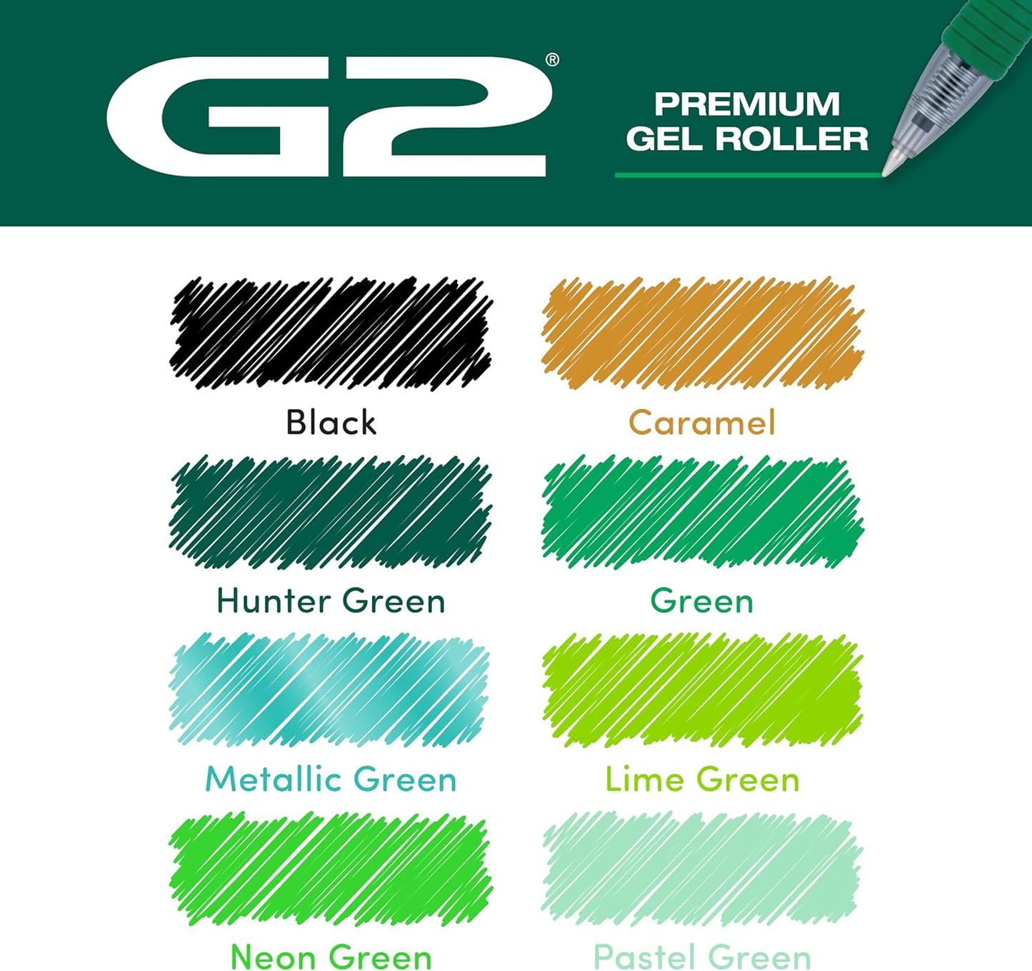 Pilot, G2 Premium Gel Roller Pens, G2 Boost Pink Pack, The Colors of Optimism, 8 Pack Pouch, Fine Point 0.7 mm, Assorted