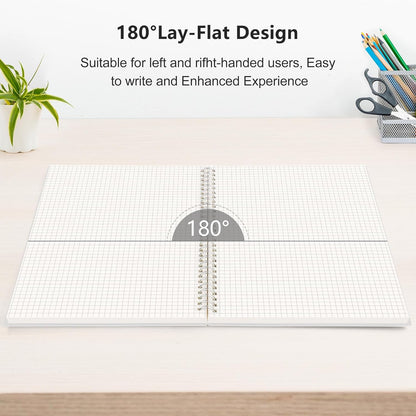 RETTACY Blank Journal Notebook, 3-Pack, 160 Pages per Pack, A5 Medium Size (5.7'' × 8.3''), 100 GSM Thick Paper, Spiral-bound, Flexible Plastic Cover, for Sketching, Drawing, Painting