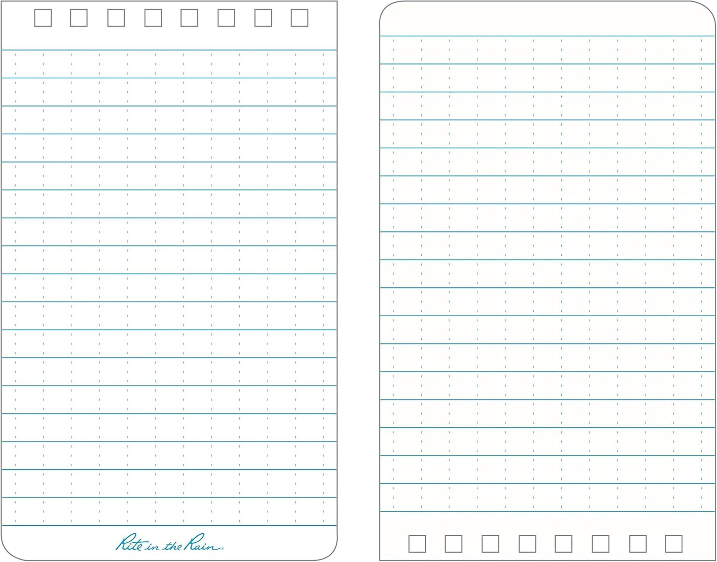 Rite in the Rain Weatherproof Top Spiral Notebook, 3" x 5", Black Cover, Universal Pattern, 3 Pack (No. 735-3X)