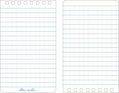 Rite in the Rain Weatherproof Top Spiral Notebook, 3" x 5", Black Cover, Universal Pattern, 3 Pack (No. 735-3X)
