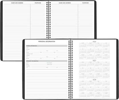 AT-A-GLANCE 2026 Appointment Book Planner, Weekly, 8-1/4" x 11", Large, Black (709500526)