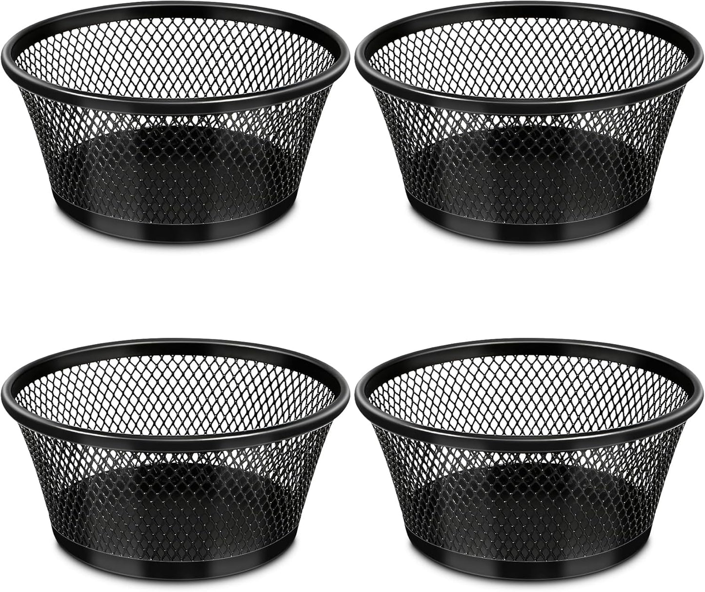 Smgmg Paper Clip Holder, Paperclip Holders for Desk, 4 Pack Paperclip Holder, Magnetic Paper Clip Holder for Desk, Paper Clip Dispenser, Paper Clip Organizer Office (Black)