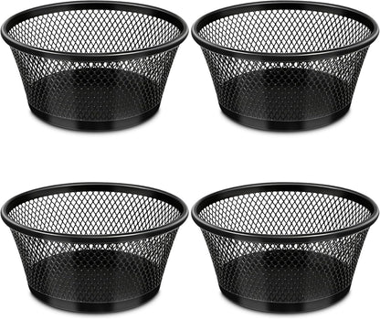 Smgmg Paper Clip Holder, Paperclip Holders for Desk, 4 Pack Paperclip Holder, Magnetic Paper Clip Holder for Desk, Paper Clip Dispenser, Paper Clip Organizer Office (Black)