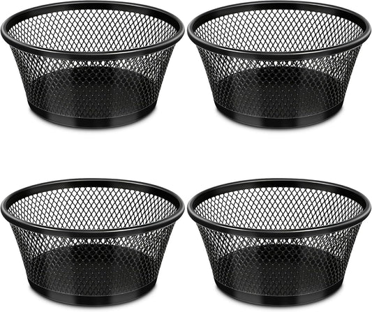 Smgmg Paper Clip Holder, Paperclip Holders for Desk, 4 Pack Paperclip Holder, Magnetic Paper Clip Holder for Desk, Paper Clip Dispenser, Paper Clip Organizer Office (Black)