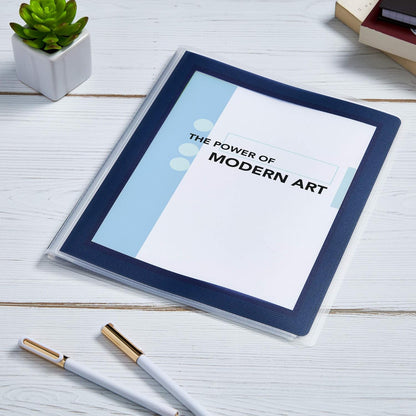Avery Classic Presentation Book, Clear Front Window for Title Page, 12 Non-stick Pages, 1 White Book (47671)
