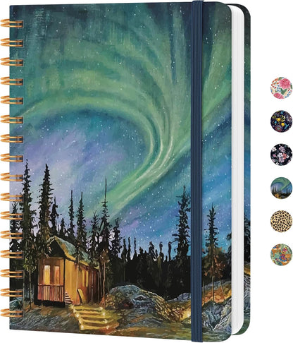 CICPAP Lined Spiral Journal Notebook, A5 College Ruled Notebook for Journaling, Note-Taking, and Daily Planning, Durable Hardcover with an Elegant Design, Purple