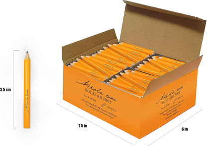 Mini Golf Pencils Without Erasers - 96 Count - Classic Pre-Sharpened #2 HB American Pew Pencils Standard Hex Shaped Bulk Pack