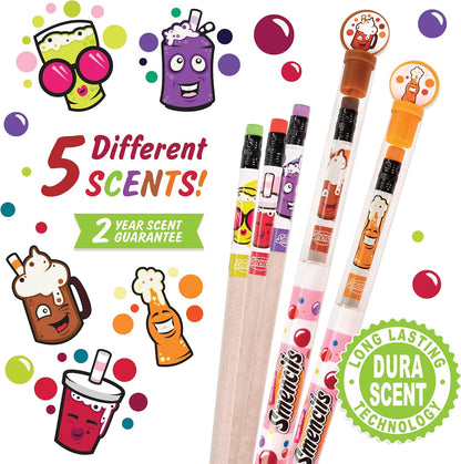 Spring Smencils - HB #2 Scented Pencils, 5 Count, Gifts for Kids, School Supplies, Classroom Rewards, Easter basket stuffers