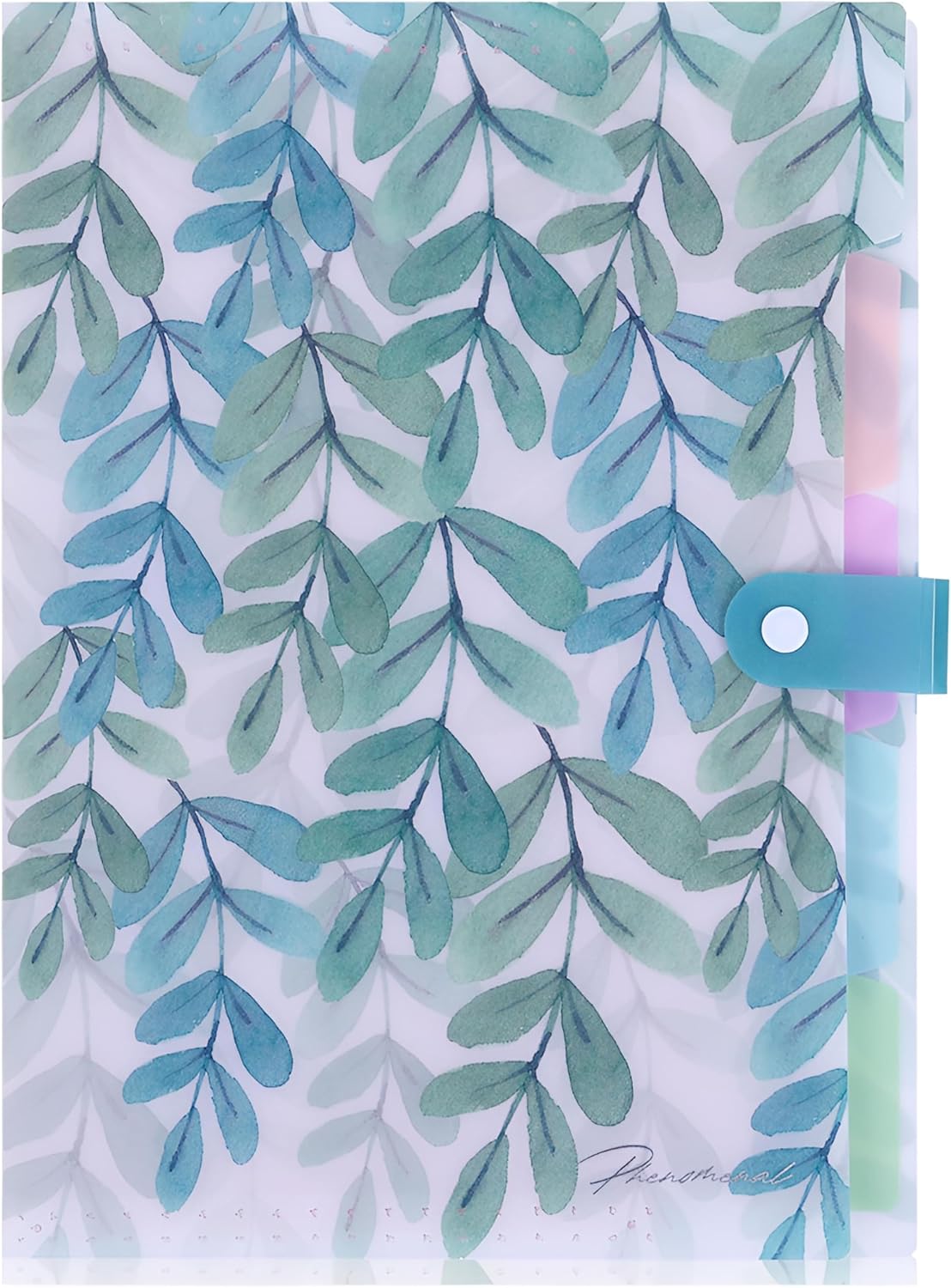 Forest Series Expanding File Folder Stylish Funky Cute Retro Document Organizer with Natural Scenes for Students,Teachers & Freelancers - Blue Butterfly