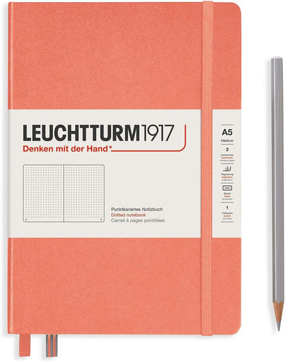 LEUCHTTURM1917 - Notebook Hardcover Medium A5-251 Numbered Pages for Writing and Journaling (Navy, Ruled)