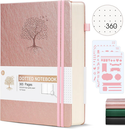 Lined Journal Notebook -365 Pages A5 Thick Journals for Writing Ruled Notebook, Hardcover Leather Journal for Women Men Daily Journal Notebook for Work, Note Taking, 100Gsm Lined Paper( 5.75'' X 8.38'' Green)
