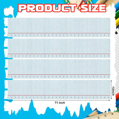 Breling 4 Pcs Preschool Graduation Decorations Table Runner Kindergarten Graduation Tablecloth Composition Pencil Crayon Ruler Notebook Table Runner for School Dining Room Classroom Party Decoration