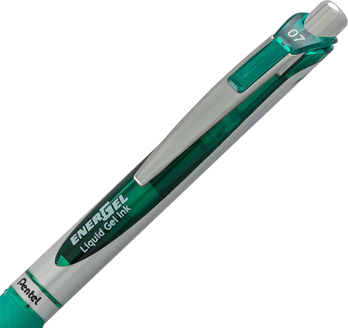 Pentel EnerGel RTX Retractable Liquid Gel Pen, Medium Line, Metal Tip, Pink/Violet Ink, 2-Pack (BL77BP2PV)