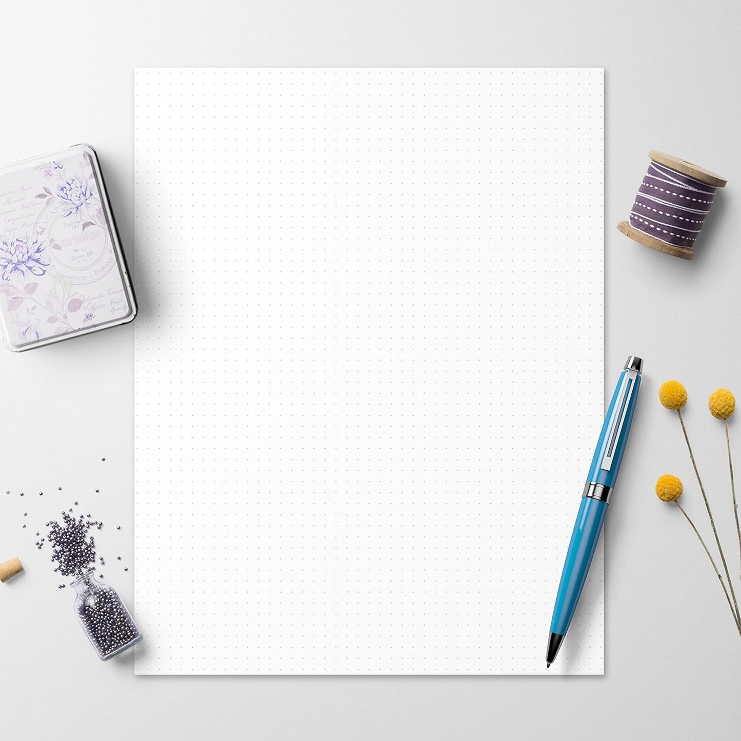 321Done Graph Paper Notepad - 50 Sheets (5.5" x 8.5") - 0.20" Grid Planning Note Pad - Thick Premium Paper - Made in USA - Plain White