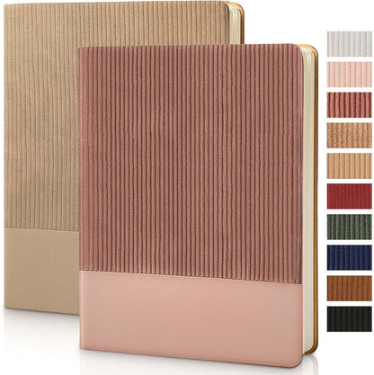 Lined Journal Notebook for Work College Ruled Note Book 5.79"x8.27"A5 PU Leather Daily Journaling 216 Pages for Women Men Writing Home School Supplies Business (Dark Green)