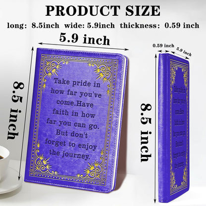 Inspirational Gift Appreciate Lined Journal Notebook Graduation Gift Take Pride In How Far You've Come Writing Notebook Encouragement Gift,1 Pack (Yellow),(Take pride-Yellow)