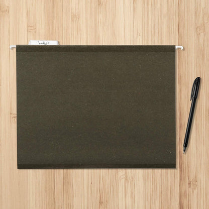 Amazon Basics Hanging File Folders, Letter Size, Standard Green, 1/5-Cut Adjustable Tabs, Reinforced Extra Capacity for Bulky Files, 25 Per Box